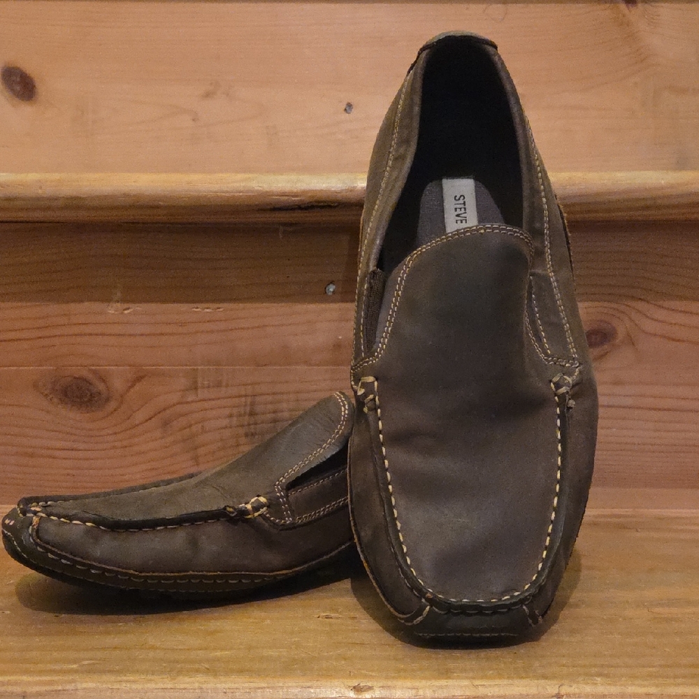 Steve Madden Dark Brown Slip-On Loafers